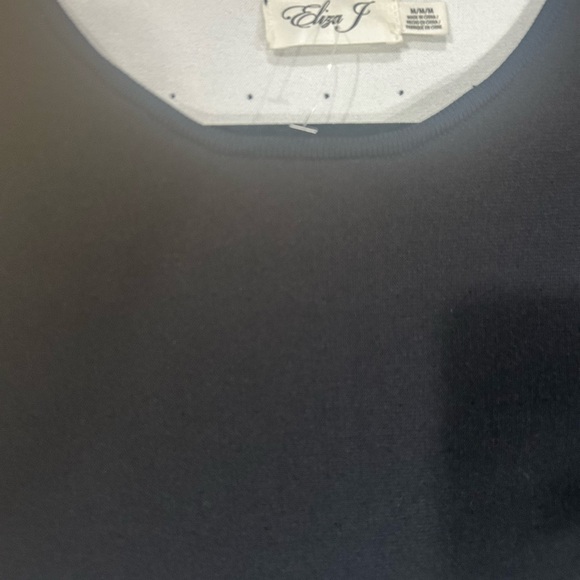 Eliza J Black and White Fit and Flare Cocktail Dress - Picture 6 of 9